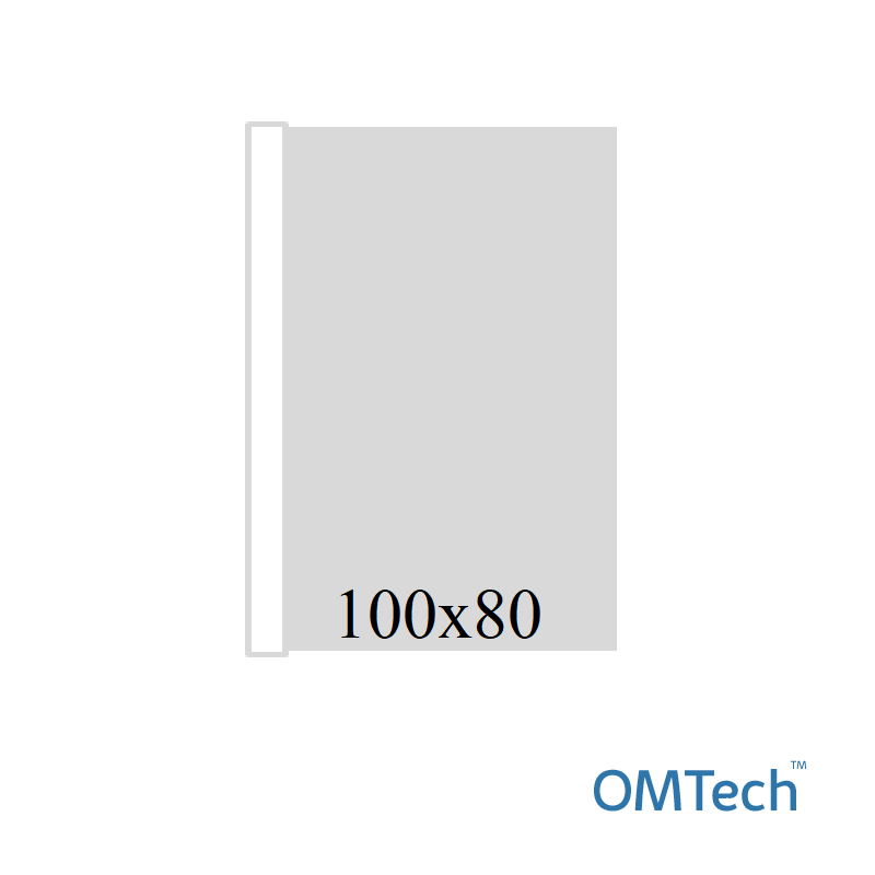 Покриття операційне OMTech™ для ангіографії №2 100см х 80см з адгезивним краєм (по довгій стороні) для обладнання (поліетилен - 55 г/м2), стерильне